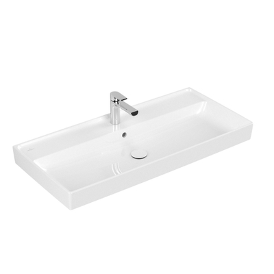 Villeroy & Boch Collaro meubelwastafel - 100x47cm - met overloop - 1 kraangat CeramicPlus - White Alpine (glans wit)