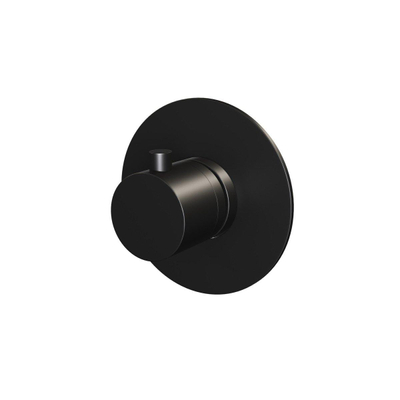 BRAUER Black Edition inbouwthermostaat - inclusief inbouwdeel - 1 gladde knop - mat zwart