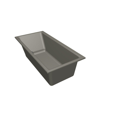 Xens Kristal baignoire à encastrer rectangulaire sans vidange à insérer au centre avec trou de trop-plein 235 litres 160x75x48/55cm ciment acrylique