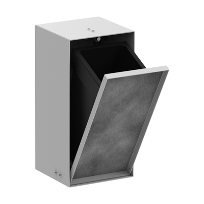 Hansgrohe XtraStoris Rock Poubelle - 30x15x14cm - porte carrelable - blanc mat