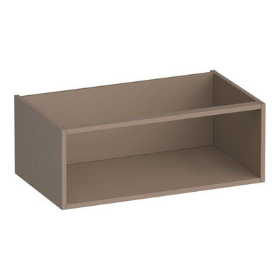 BRAUER Hope Ensemble de meuble salle de bain - 80x30cm - armoire latérale - 1 tiroir - 1 lavabo - 1 trou de robinet - mat moka