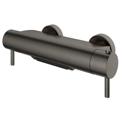 Hotbath Buddy/Buddy thermostatische badmengkraan met cascade uitloop verouderd ijzer SHOWROOMMODEL