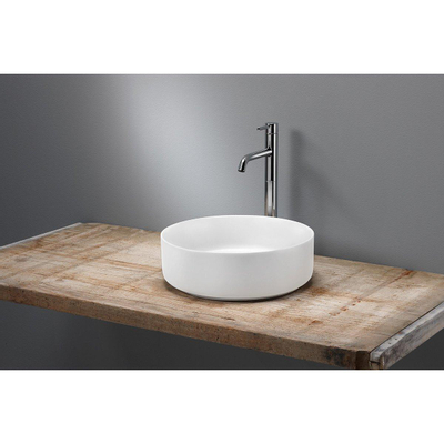 Royal plaza Legato opzetwastafel rond 36x11,5 cm z/overloop mat wit SHOWROOMMODEL