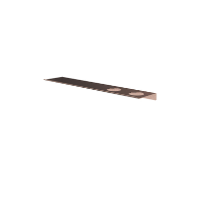 Hotbath &MORE Planchet - 60cm - inclusief bevestigings rails - 2 uitsparingen - voor zeepdispenser of beker - PVD - geborsteld koper