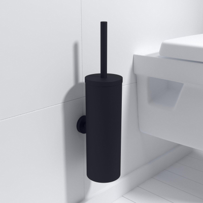 Ozean Eternal Toiletborstelhouder - rond - mat zwart SHOWROOMMODEL
