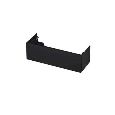 INK Wastafelonderkast - 120x45x37.6cm - 1 lade - push to open - met recht opdekfront - MDF lak - Mat zwart
