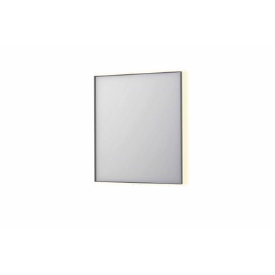 INK SP32 spiegel - 70x4x80cm rechthoek in stalen kader incl indir LED - verwarming - color changing - dimbaar en schakelaar - geborsteld RVS