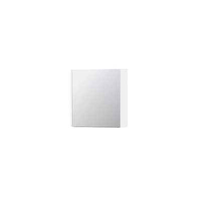 INK SPK1 Spiegelkast - 60x14x60cm - 1 deur - dubbelzijdige Spiegel - schakelaar en stopcontact - MDF lak wit mat