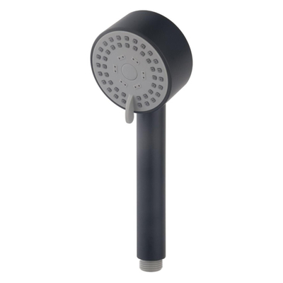 Wiesbaden UniMatch Cadans pomme de douche à main 3 positions Ø 8 cm noir mat