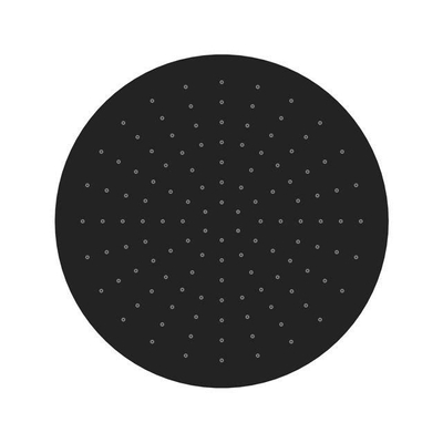 Wiesbaden UniMatch pomme de douche ronde 30 x 0,8 cm noir mat