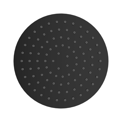 Wiesbaden UniMatch pomme de douche ronde 20 x 1,2 cm mat noir