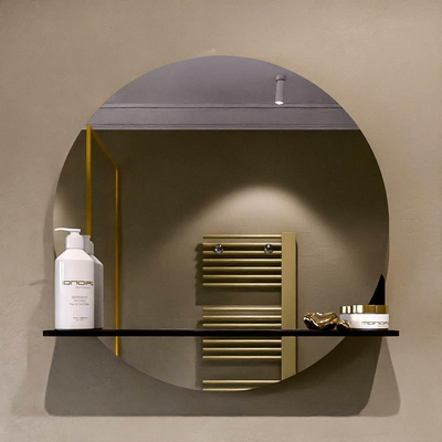 Miroir de salle de bain Mondiaz SPOT - rond 60cm - plan de miroir - couleur Urban