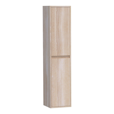 Saniclass Nexxt 160 Badkamerkast - 160x35x35cm - 2 links/rechtsdraaiende deuren - hout - white oak