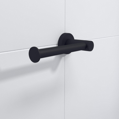 Ozean Eternal Toiletrolhouder - zonder klep - rond - mat zwart
