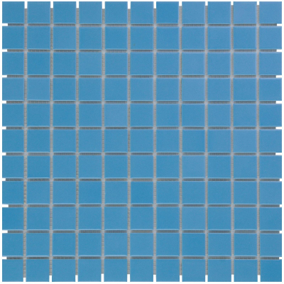 La mosaïque Mosaic Factory Barcelona - carreau mosaïque - 30x30cm - carrelage mural - carré - porcelaine bleu brillant