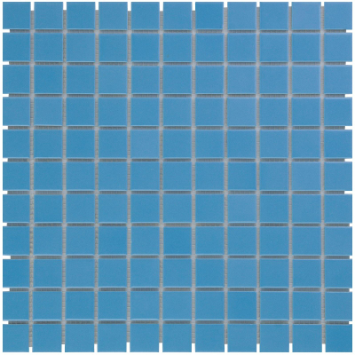 The Mosaic Factory Barcelona mozaïektegel - 30x30cm - wandtegel - Vierkant - Porselein Blue Glans