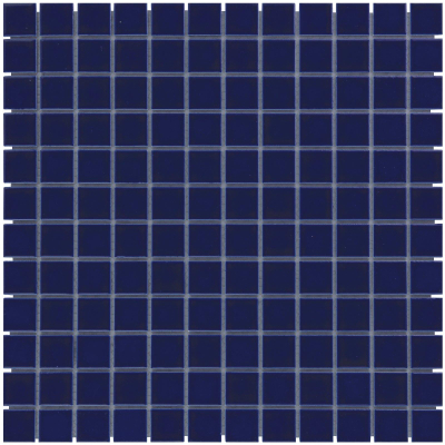 La mosaïque Mosaic Factory Barcelona - carreau mosaïque - 30x30cm - carrelage mural - carré - porcelaine bleu foncé brillant
