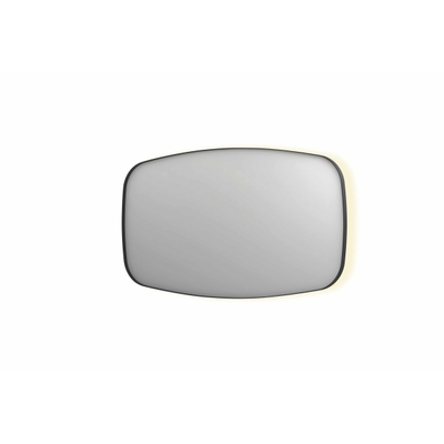 INK SP30 spiegel - 140x4x80cm contour in stalen kader incl indir LED - verwarming - color changing - dimbaar en schakelaar - mat zwart