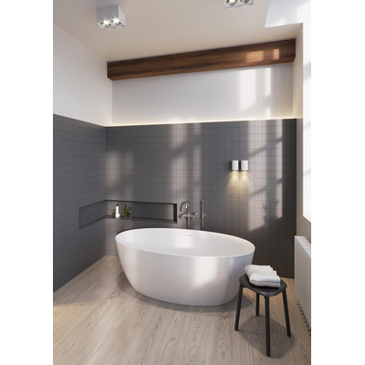 Zeza Marrono Baignoire îlot - 170x82cm - siphon - Acrylique - blanc brillant