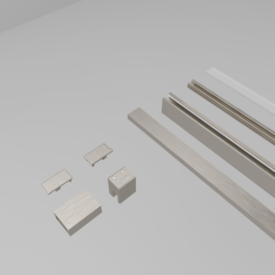 Aqua Vista Montageset Pasa Giro de Luxe zijwand Matt Brushed