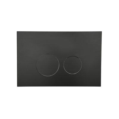 QeramiQ Push Plaque de déclenchement DualFlush pour bâti-support Geberit UP320 ABS Rond Noir mat