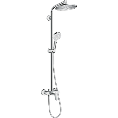 Hansgrohe Crometta s 240 - 1jet - showerpipe - met douchekraan - hoogglans chroom