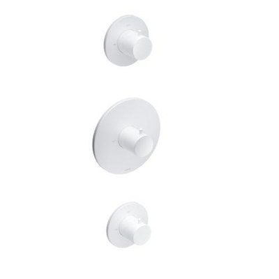 Hotbath Cobber mitigeur thermostatique encastré 2 robinets d'arrêt blanc mat