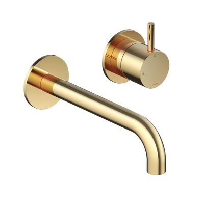 Hotbath Cobber Mitigeur de lavabo encastré - bec de 25 cm - PVD - laiton poli