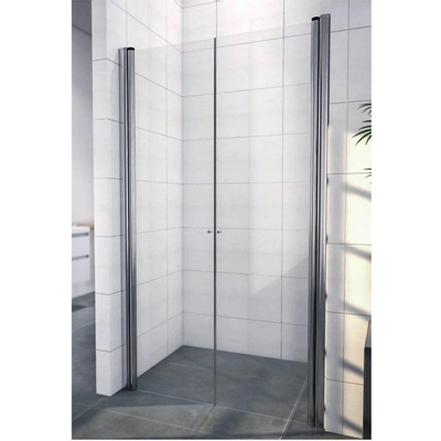 Wiesbaden Lagos Pendeldeur in nis - 90x200cm - 6mm - nano helder glas - chroom