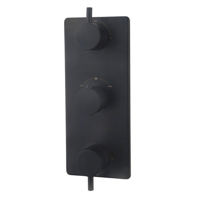 Wiesbaden Caral élément de finition thermostatique encastré 3 voies mat noir