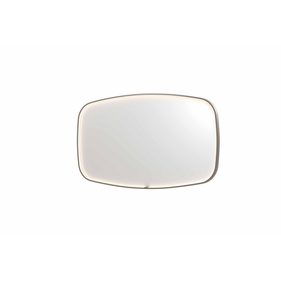 INK SP31 miroir - 140x4x80cm contour en cadre en acier incl dir LED - chauffage - changement de couleur - dimmable et interrupteur - inox brossé