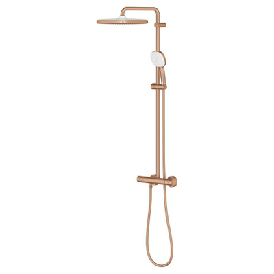 GROHE Tempesta 250 Cube doucheset - 8.0 l/min - geborsteld warm sunset (koper)