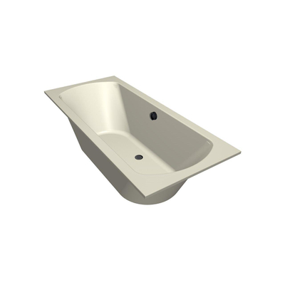 Xenz Lagoon Duobad - 180x80x53 - afvoer Midden - acryl - pergamon