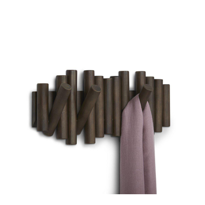 Umbra Picket handdoekhaak 38x17x4cm Dennenhout Verouderd walnoot TWEEDEKANS