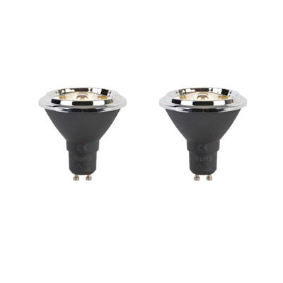 Luedd Lampe LED - lot de 2 - GU10 - 6W - 2700K - 450LM - à intensité réglable