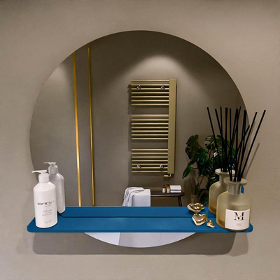 Mondiaz SPOT miroir – Ø 70 cm – avec tablette – Jeans (bleu)