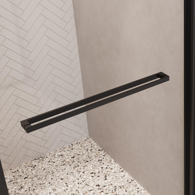 BRAUER Luminis Nisdeur - 120x200 - 2-delig naar binnen draaiend - helder glas - omkeerbaar - incl. glascoating - geborsteld gunmetal PVD