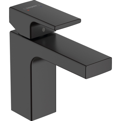 Hansgrohe Vernis Shape 1 greeps wastafelkraan - 100 zonder afvoer - mat zwart