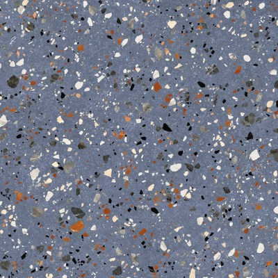 Terravito Hovano wand- en vloertegel - 60x60cm - 10mm - Vierkant - gerectificeerd - Terrazzo - Blauw mat