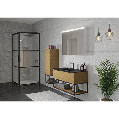 Riho Grid GB201 Cabine de douche - 90x90x200cm - noir