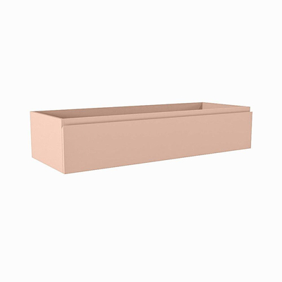 Mondiaz FOGE wastafelonderkast - 120x45x25cm - 1 lade - uitsparing links en rechts - softclose - Rosee