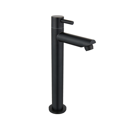 Fortifura Calvi Robinet de lavabo - 23cm - rehaussé - montage sur plan - mat noir