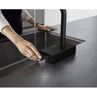 Hansgrohe Aquno Select M81 - 1 greeps keukenkraan - 250 uitrekb. uitloop - 2jet - sbox - mat zwart