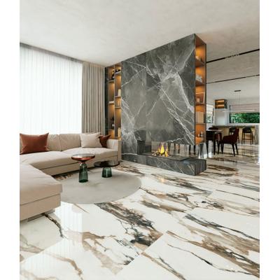 EnergieKer Calacatta - Carrelage sol et mural - 60x120cm - rectifié - Or brillant