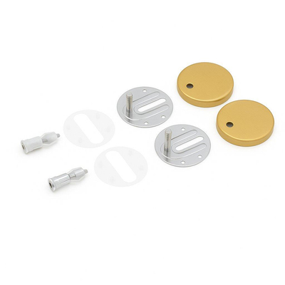 QeramiQ Parte Bevestigingsset - voor toiletzitting QeramiQ Dely (Swirl) - geborsteld messing