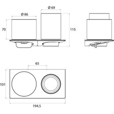 Emco Art porte-verre/distributeur de savon avec levier de commande chrome