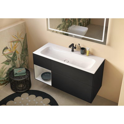 Villeroy & Boch finion meubelwastafel - 1 kraangat - 120x50cm CeramicPlus - zonder overloop - Stone White (mat wit)