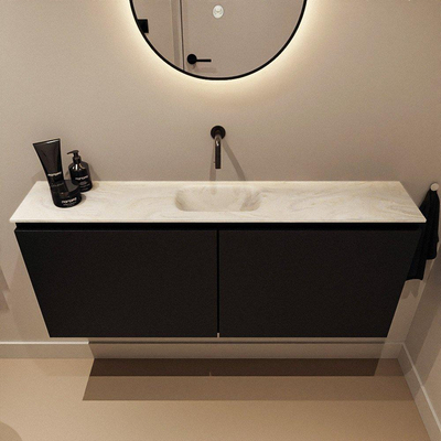 MONDIAZ TURE-DLUX 120cm meuble WC Urban. EDEN lavabo Ostra position milieu. Sans trou de robinet.