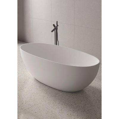 ZEZA Solid Baignoire îlot - 170x75cm - solid surface - blanc mat