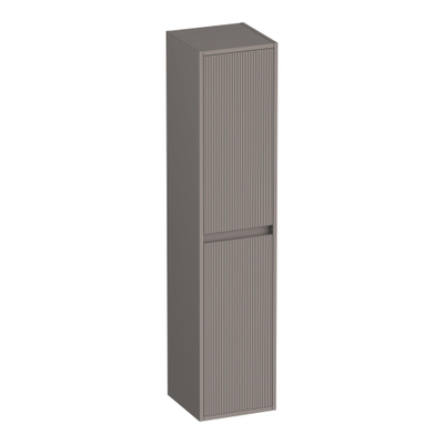 BRAUER Adore Wavy armoire haute - 160x35x35cm - 2 portes - ouvrant à gauche ou à droite - sans poignée - taupe mat